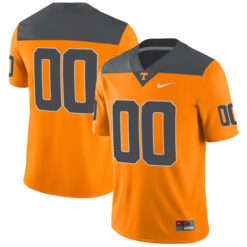 Alternative view of Custom Tennessee Volunteers "Reverse Anthracite" Throwback Game Jersey - All Stitched