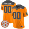 Custom Tennessee Volunteers "Reverse Anthracite" Throwback Game Jersey - All Stitched