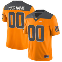 Alternative view of Custom Tennessee Volunteers "Reverse Anthracite" Throwback Game Jersey - All Stitched