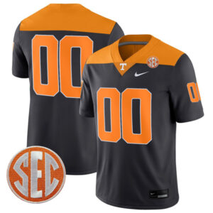 Custom Tennessee Volunteers Orange Black Throwback Game Jersey - All Stitched