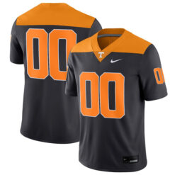 Alternative view of Custom Tennessee Volunteers Orange Black Throwback Game Jersey - All Stitched