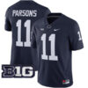 Micah Parsons Penn State Nittany Lions College Football Navy Game Jersey - All Stitched
