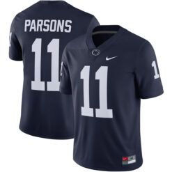 Alternative view of Micah Parsons Penn State Nittany Lions College Football Navy Game Jersey - All Stitched