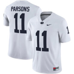 Alternative view of Micah Parsons Penn State Nittany Lions College Football White Game Jersey - All Stitched