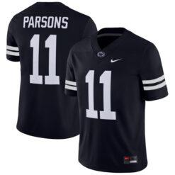 Alternative view of Micah Parsons Penn State Nittany Lions College Football Black Limited Jersey - All Stitched