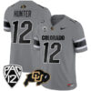 Travis Hunter Colorado Buffaloes College Football Alternate Gray Jersey - All Stitched
