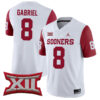Dillon Gabriel Oklahoma Sooners College Football Alternate Game Stitched Jersey - Crimson Sleeve