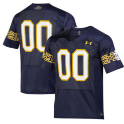 Notre Dame Fighting Irish College Football 2022 Navy Custom Shamrock Series Jersey - All Stitched