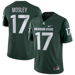 Alternative view of Tre Mosley Michigan State Spartans College Football Green Game Jersey - All Stitched