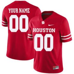 Alternative view of Houston Cougars College Football Alternate Red Game Jersey - All Stitched