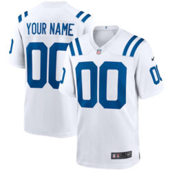 Indianapolis Colts White Custom Game Jersey - All Stitched