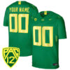 Oregon Ducks College Football Green Custom Game Jersey - All Stitched