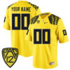 Oregon Ducks College Football Yellow Custom "Mighty Oregon" Game Jersey - All Stitched