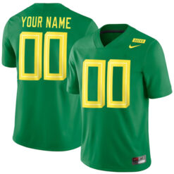 Alternative view of Oregon Ducks College Football Green Custom "Mighty Oregon" Limited Jersey - All Stitched