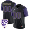 Washington Huskies College Football Black Custom Game Jersey - All Stitched