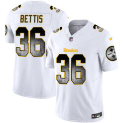 Jerome Bettis Pittsburgh Steelers "Arch Smoke" White F.U.S.E Limited Jersey - All Stitched