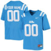 Custom Ole Miss Rebels Football Powder Blue Alternate Jersey - All Stitched