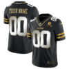 Dallas Cowboys "Gold Series" Black Gold Custom Jersey - All Stitched