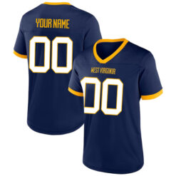Alternative view of West Virginia Mountaineers College Football "The Cut" Custom Jersey - All Stitched