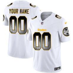 Pittsburgh Steelers Arch Smoke F.U.S.E White Custom Jersey - All Stitched