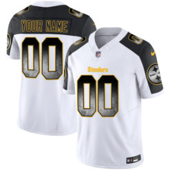 Pittsburgh Steelers Arch Smoke F.U.S.E White Reverse Custom Jersey - All Stitched