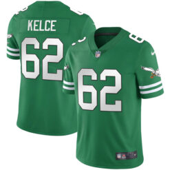 Alternative view of Jason Kelce Philadelphia Eagles Throwback Series Kelly Green Jersey - All Stitched
