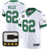 Jason Kelce Philadelphia Eagles Alternate Throwback Series White Jersey - All Stitched
