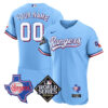 Texas Rangers 2023 World Series "Texas State" All Stitched Custom Jersey - Light Blue