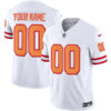 Tampa Bay Buccaneers White Throwback Vapor FUSE Custom Jersey - All Stitched