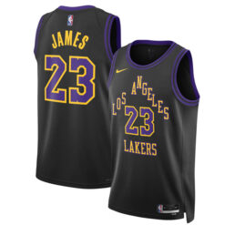 LeBron James Los Angeles Lakers Black 2024 City Edition Jersey - All Stitched