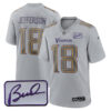 Justin Jefferson Minnesota Vikings Gray Atmosphere Fashion Jersey - All Stitched