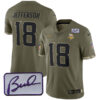 Justin Jefferson Minnesota Vikings 2022 Salute To Service Olive Jersey - All Stitched