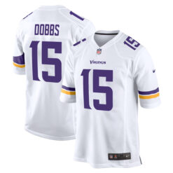Alternative view of Joshua Dobbs Minnesota Vikings White Game Jersey - All Stitched