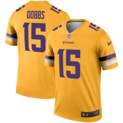 Alternative view of Joshua Dobbs Minnesota Vikings Gold Inverted Legend Jersey - All Stitched