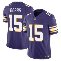 Alternative view of Joshua Dobbs Minnesota Vikings Purple Vapor F.U.S.E Limited Jersey - All Stitched