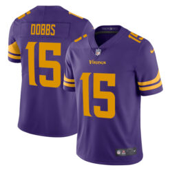 Alternative view of Joshua Dobbs Minnesota Vikings Alternate Purple Vapor Limited Jersey - All Stitched