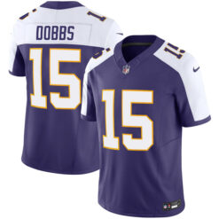 Alternative view of Joshua Dobbs Minnesota Vikings Purple Classic Vapor F.U.S.E Limited Jersey - All Stitched