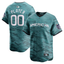 Alternative view of Tampa Bay Rays Teal American 2023 MLB All Star Custom Jersey - All Stitched