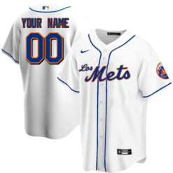 Custom New York Mets White Los Mets Jersey - All Stitched