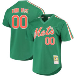 Custom New York Mets Green Cooperstown Jersey - All Stitched