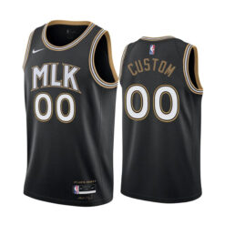 Atlanta Hawks Black MLK City Edition Custom Jersey - All Stitched