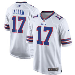 Alternative view of Josh Allen Buffalo Bills White Game Jersey - All Stitched