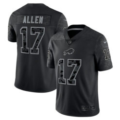Alternative view of Josh Allen Buffalo Bills Black RFLCTV Limited Jersey - All Stitched