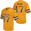 Josh Allen Wyoming Cowboys College Football Gold Throwback Jersey - All Stitched