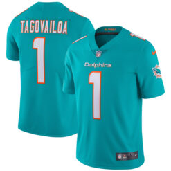 Alternative view of Tua Tagovailoa Miami Dolphins Aqua Vapor Untouchable Limited Jersey - All Stitched
