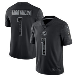Alternative view of Tua Tagovailoa Miami Dolphins Black RLFCTV Limited Jersey - All Stitched