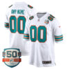Miami Dolphins Alternate White Game Custom Jersey - All Stitched