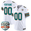 Miami Dolphins Alternate White Vapor F.U.S.E Limited Custom Jersey - All Stitched