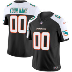 Alternative view of Miami Dolphins Alternate Black Vapor F.U.S.E Limited Custom Jersey - All Stitched
