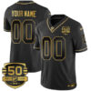 Miami Dolphins Black Gold Vapor F.U.S.E Limited Custom Jersey - All Stitched
